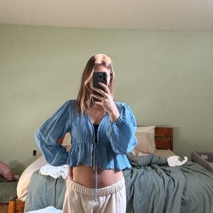 Faithfull the Brand Tie Front Top